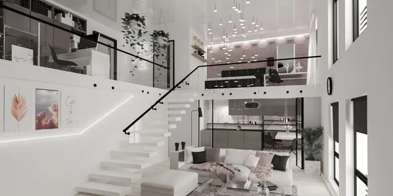 Căn hộ duplex được chọn cho không gian sống hiện đại